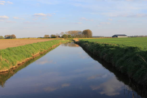 istock a broad ditch in the dutch countryside with beautiful reflection 1136877269