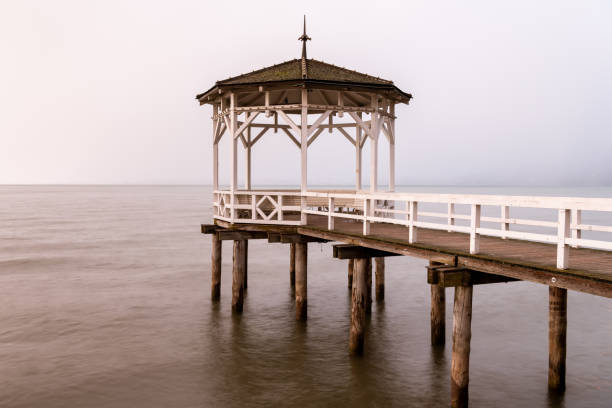 istock Fisherman's footbridge on lake Constance (Bodensee) in Bregenz 1136878159