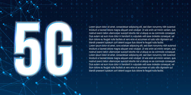 istock Creative vector illustration of 5G signal transmission technology, new wireless internet wifi connection background. Art design communication network. Abstract concept mobile banner graphic element 1136878765
