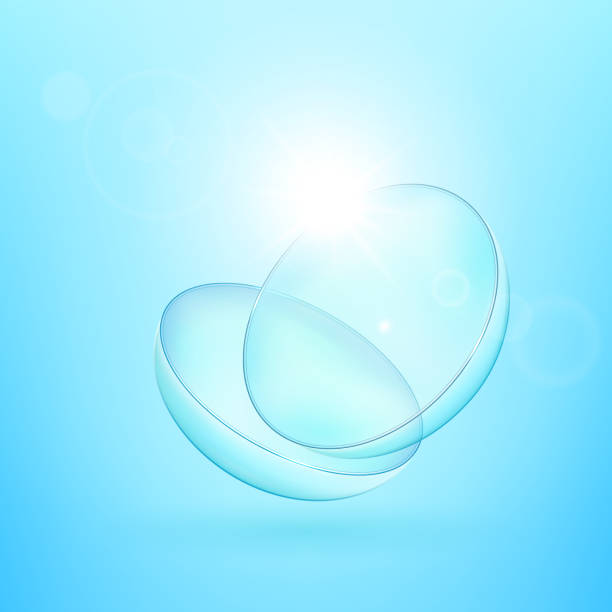 istock Creative vector illustration of realistic glass eye contacts lenses collection isolated on transparent background. Art design medical for correct vision template. Abstract concept graphic element 1136879203