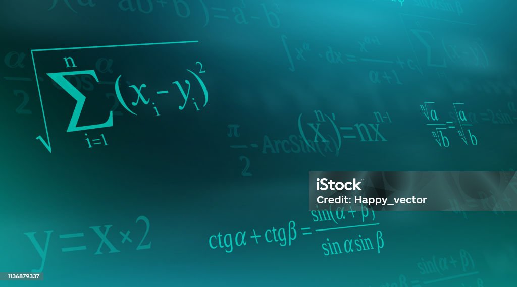 Creative Vector Illustration Of Math Equation Mathematical Arithmetic ...