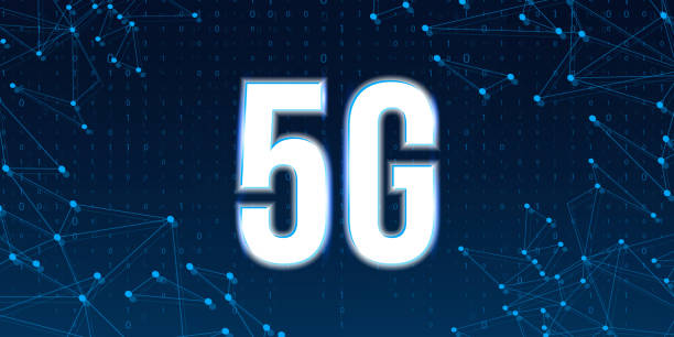 istock Creative vector illustration of 5G signal transmission technology, new wireless internet wifi connection background. Art design communication network. Abstract concept mobile banner graphic element 1136879377