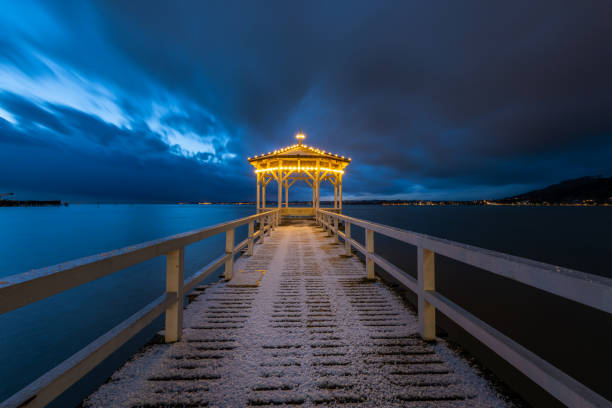 istock Fisherman's footbridge on lake Constance (Bodensee) in Bregenz 1136881186