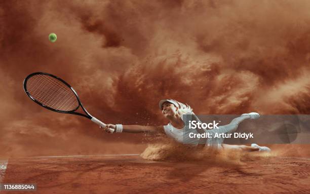 Tenis Foto de stock y más banco de imágenes de Arena - Arena, Bola de Tenis, Campeonato