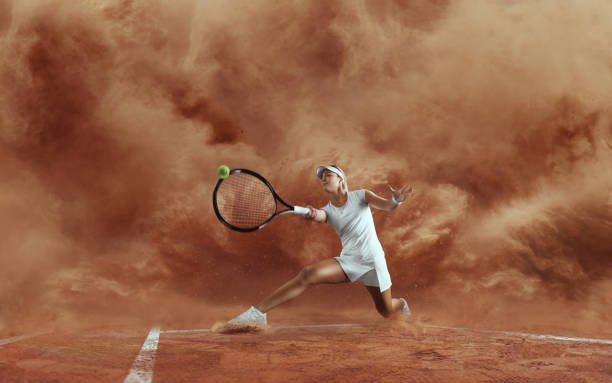 tenis. - tennis court tennis ball racket fotografías e imágenes de stock