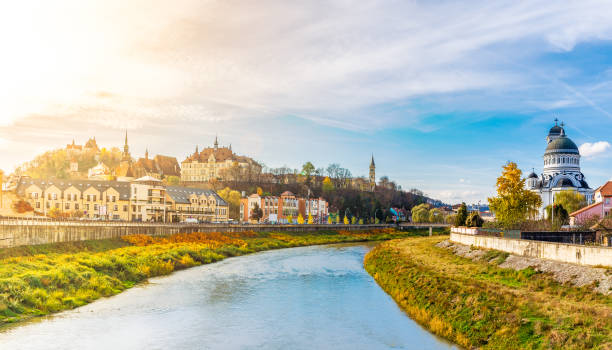 istock Landscape with Sighisoara town 1136887786