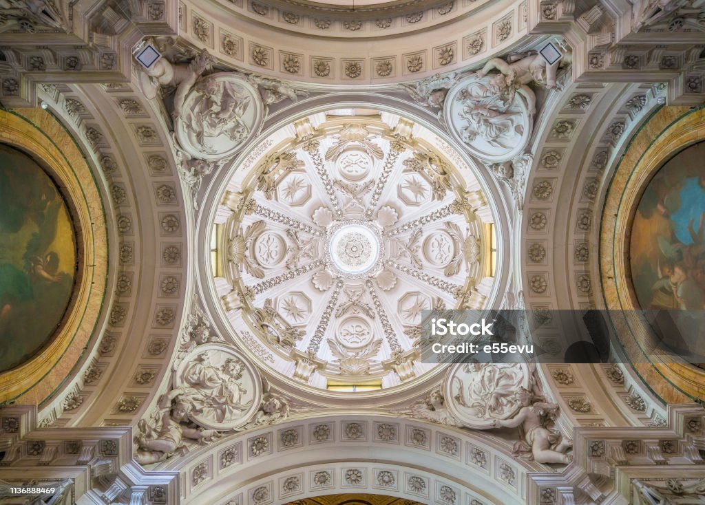 Albani Chapel in the Basilica of San Sebastiano Fuori Le Mura, in Rome, Italy. Ancient Stock Photo