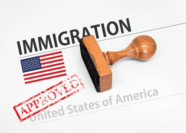istock Approved Immigration United States application form 1136890668