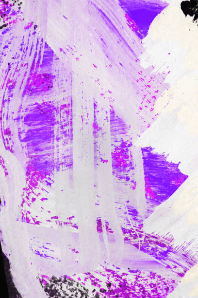 istock Abstract art background hand drawn acrylic painting. 1136896042