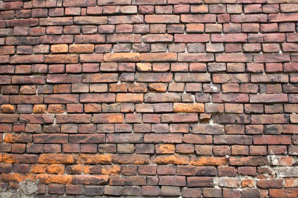 Old red brick wall photo texture stock photo