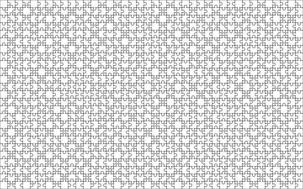 1000 white puzzles pieces arranged in a 25x40 rectangle shape. Jigsaw Puzzle template ready for print. Cutting guidelines on white 1000 white puzzles pieces arranged in a 25x40 rectangle shape. Jigsaw Puzzle template ready for print. Cutting guidelines isolated on white number 1000 stock illustrations