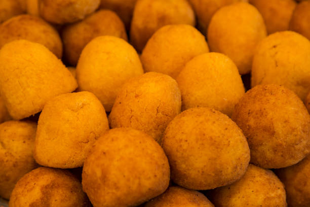 istock Soft focus of fresh potato croquettes background. 1136898565