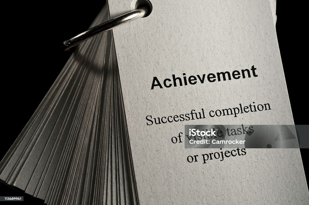 Definizione di successo - Foto stock royalty-free di Bianco e nero