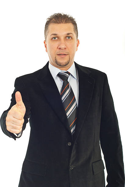 istock Business man gives thumbs 113690147