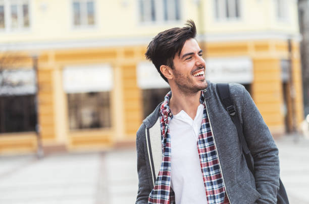istock Portrait of smiling young man 1136904208