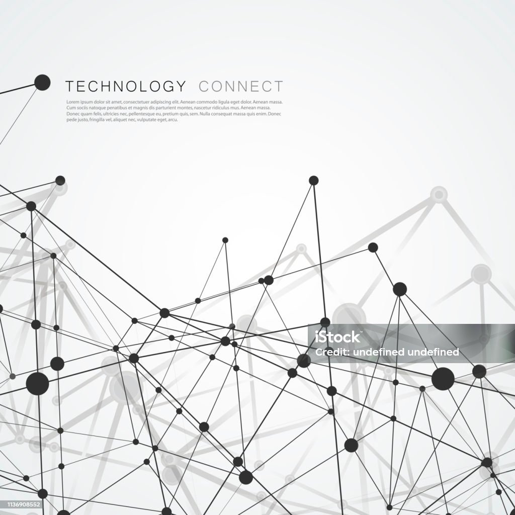Connect Technology Abstract Vector Molecular Connect And Technology Abstract Connection Stock ...