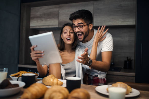 istock A couple enjoying their breakfast together at home 1136908645