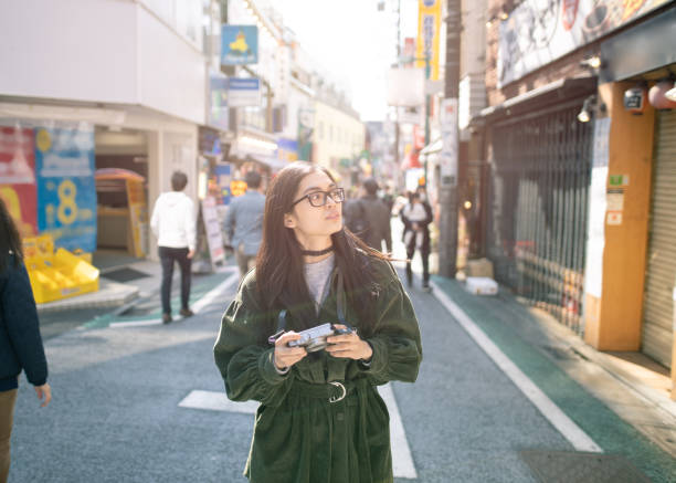 Young Asian woman visiting Tokyo