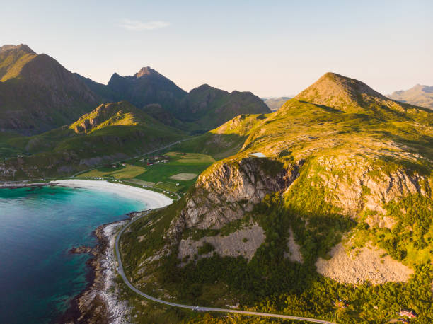 istock Seascape with sandy beach Lofoten Norway 1136910118