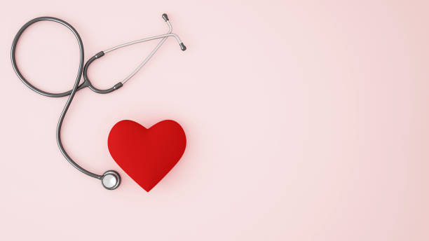 Stethoscope and red hearts for artwork. 3D Illustration for icon health care of heart. Stethoscope and red hearts for artwork. 3D Illustration for icon health care of heart. valentines day holiday stock pictures, royalty-free photos & images