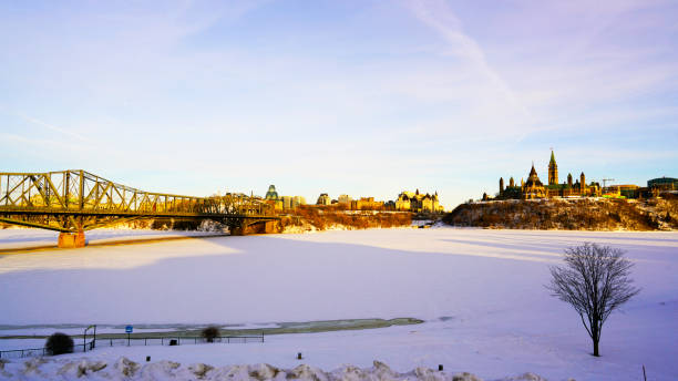 istock Canadian Parliament Hill viewed from across Ottawa river during 1136922832