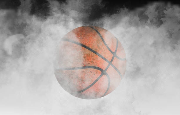 istock Old basketball Isolated from the background 1136923817