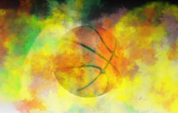 istock Old basketball Isolated from the background 1136923819