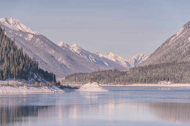 istock Blue Winter Landscape on Spray Lake 1136929250