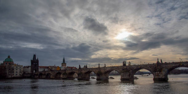 istock Snowstorm gathering over Prague, mid winter. 1136933170