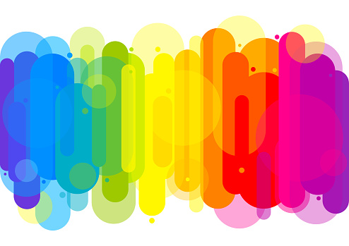 Simple rainbow abstract background vector design