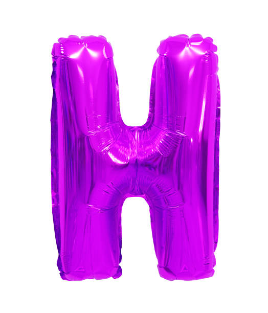 istock letter H purple, violet balloon 1136938829