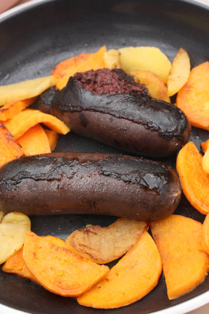 istock Black pudding cooked with sweet potatoes and apples 1136940972