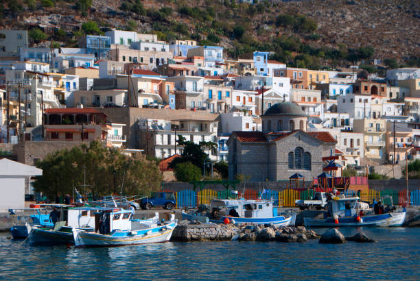 View of Mirabello Bay and Pseira Island, Sitia, Crete, Greece