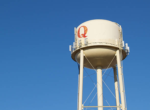 istock Water Tower With Q in an Azure Sky 113695360