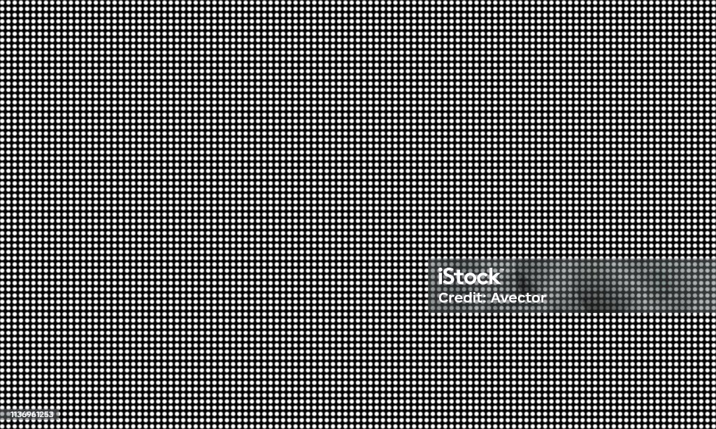 Led Video Wall Screen Diode Dot Grid Texture Vector Digital Video Panel  Mesh Pattern Background Stock Illustration - Download Image Now - iStock