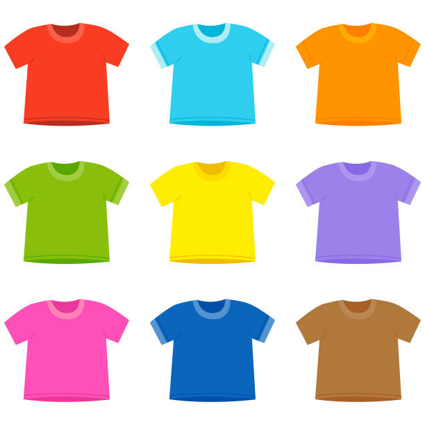 istock T shirt collection of different colors. 1136972975