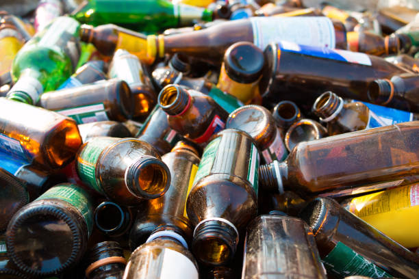 istock Used glass bottles 1136974223