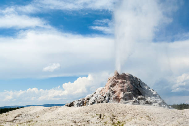 istock Eruption of White Dome geyser 1136977364