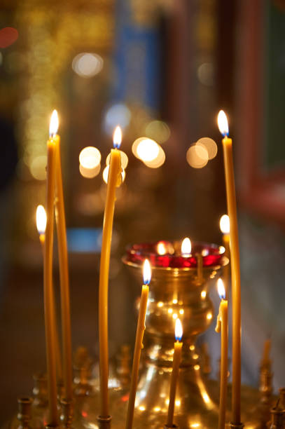 istock Candles in the Orthodox Church. 1136980406