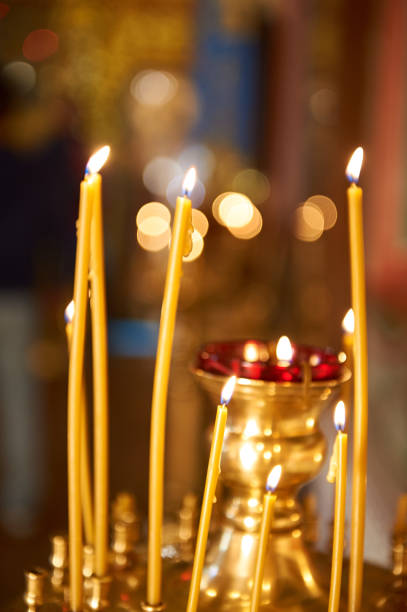 istock Candles in the Orthodox Church. 1136980433