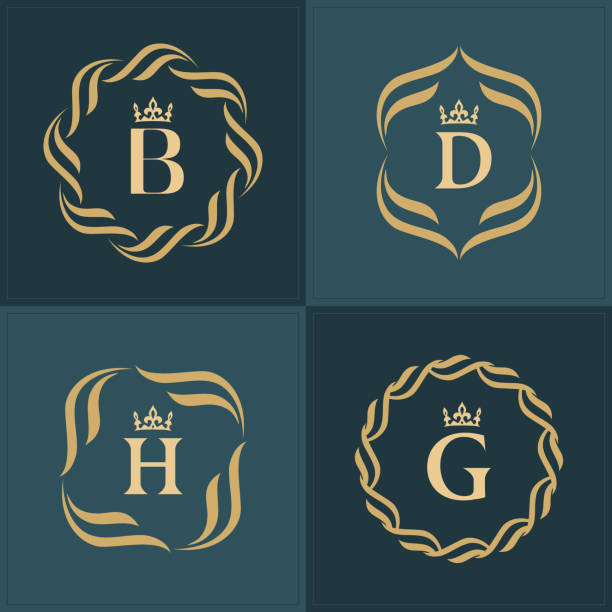 Set of Monograms. Letter D. Graceful Emblem Template. Collection of Elegant Simple Logos Design for Luxury Crest, Royalty, Business Card, Boutique, Hotel, Heraldic, Restaurant. Vector illustration Vector illustration of Set of Monograms. Letter D. Graceful Emblem Template. Collection of Elegant Simple Logos Design for Luxury Crest, Royalty, Business Card, Boutique, Hotel, Heraldic, Restaurant. Vector illustration letter b illustrations stock illustrations