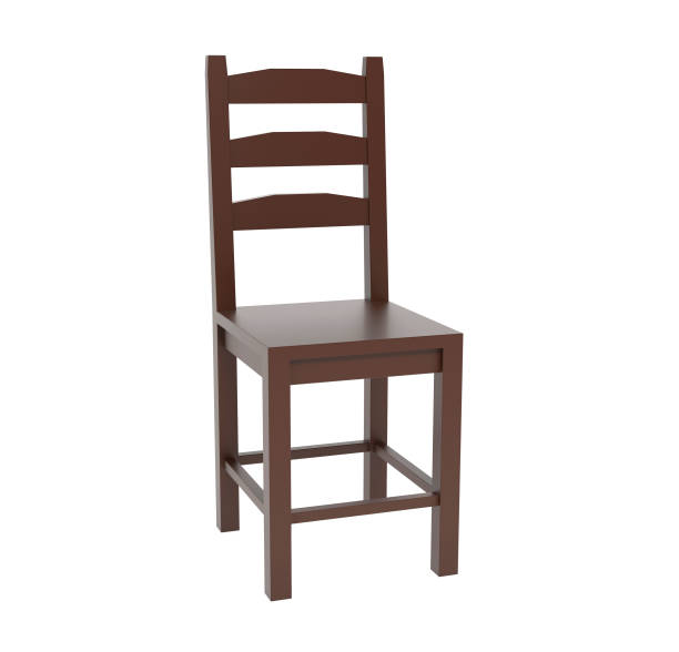 istock Wooden chair. 3d rendering illustration isolated 1136985744