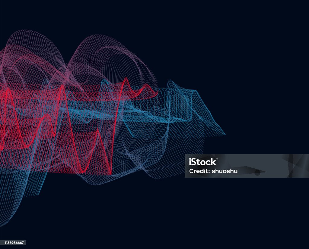 Curve Gradient Technology Line Pattern Background Stock Illustration ...