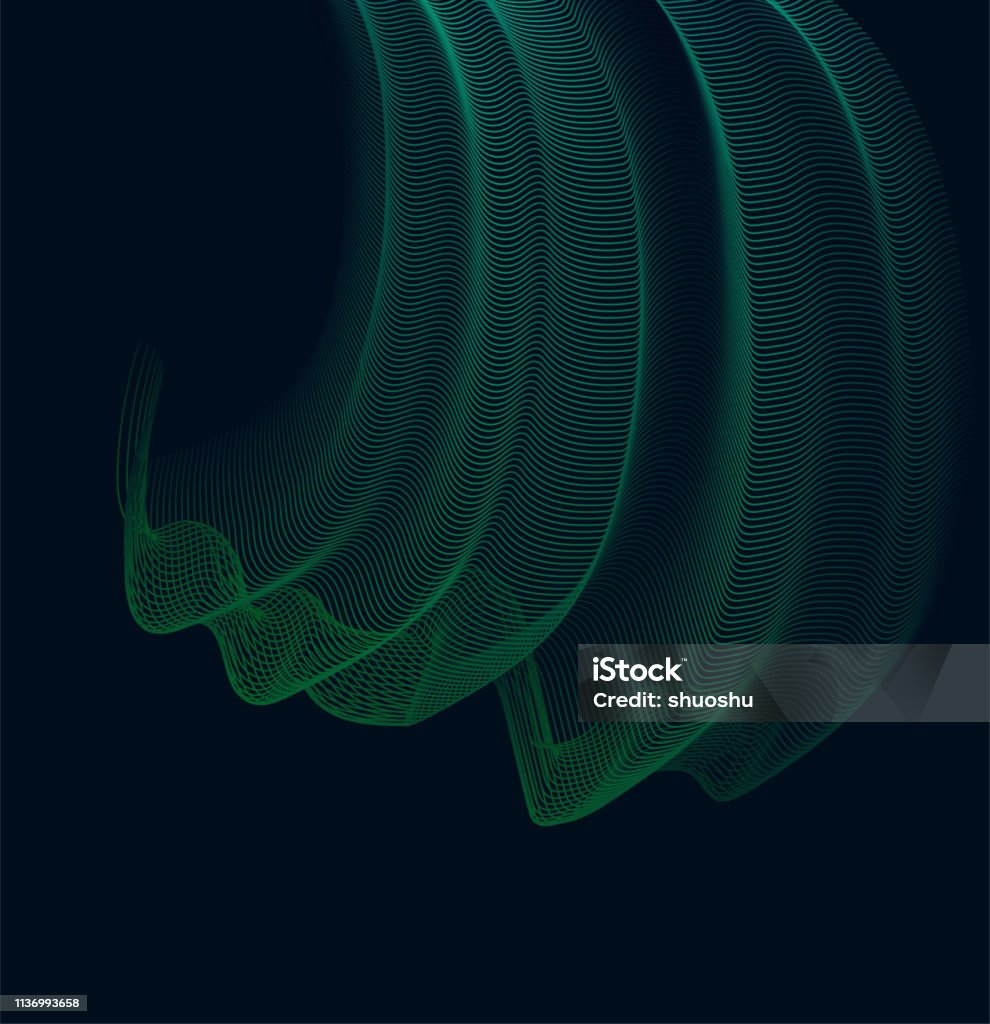 Curve Gradient Technology Line Pattern Background Stock Illustration ...