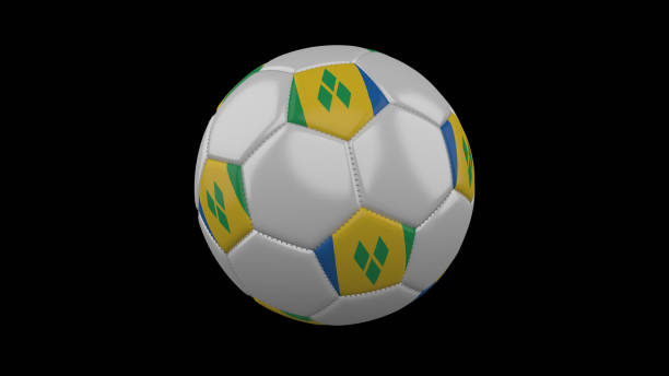 istock Soccer ball with flag Saint Vincent and the Grenadines, 3d rendering 1136994896