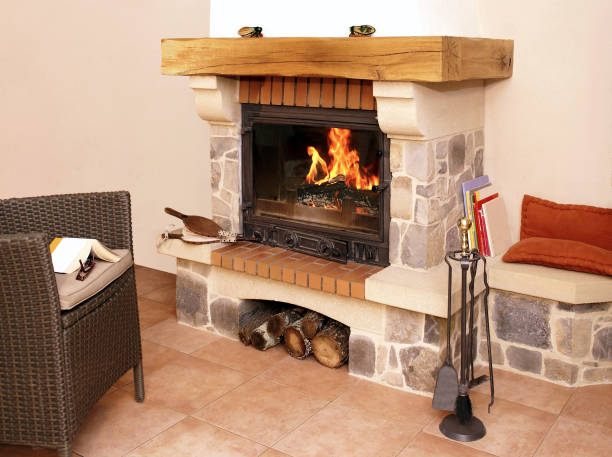 istock Calm and softness near the fire. 1136995904