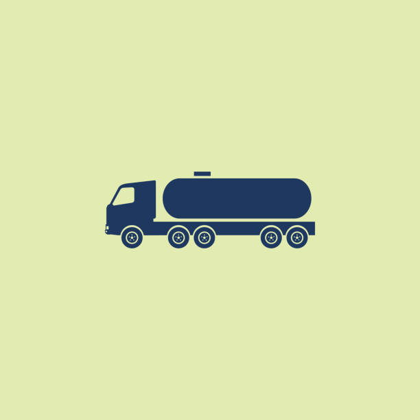 탱크 트럭 - truck fuel tanker chemical transportation stock illustrations