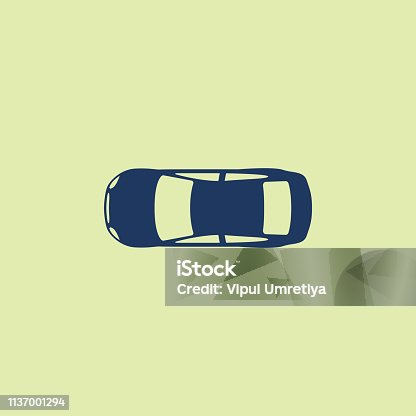 istock Car (view from above) icon 1137001294