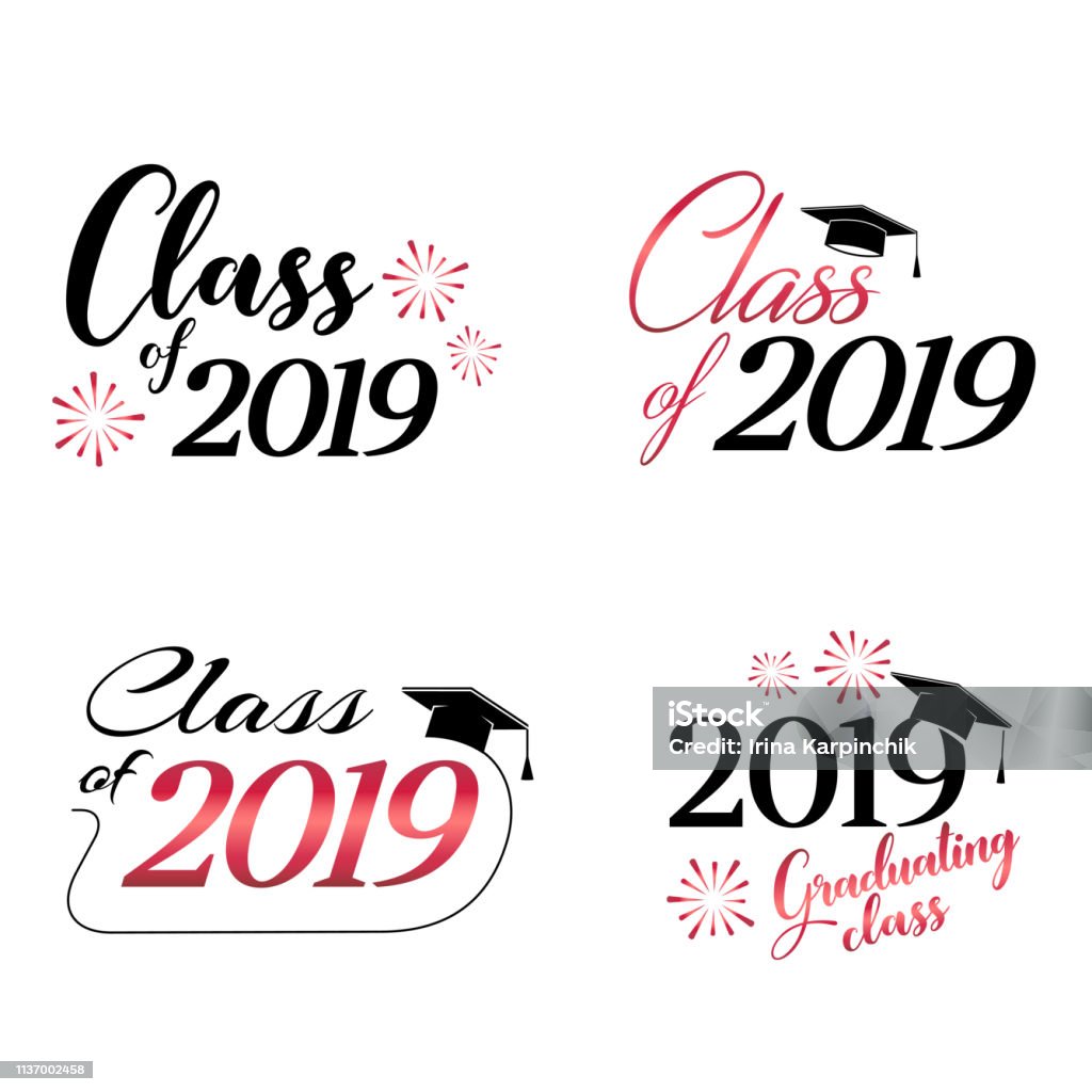 Klasse des Kartenvektorillustrierendesigns der Klasse 2019 - Lizenzfrei 2019 Vektorgrafik