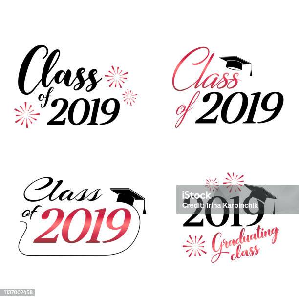 Klasse Des Kartenvektorillustrierendesigns Der Klasse 2019 Stock Vektor Art und mehr Bilder von 2019